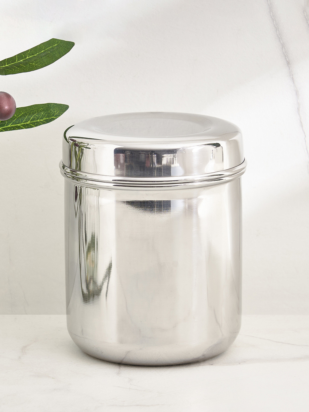 

Home Centre Silver-Toned 2024 Stainless Steel Canister Container