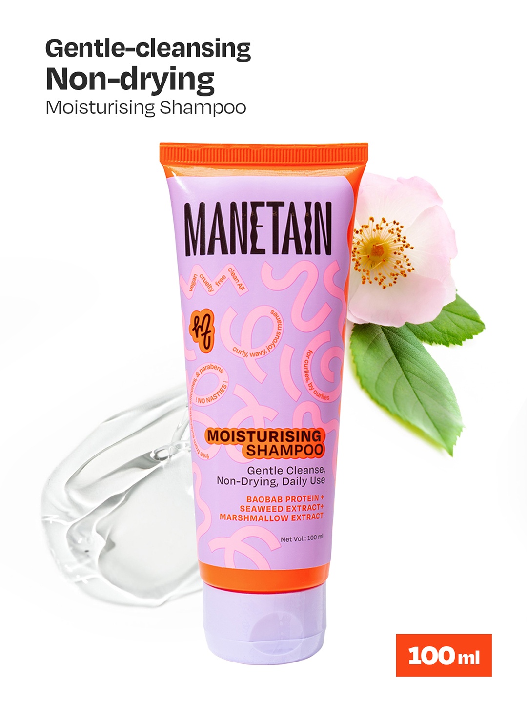 

MANETAIN Moisturizing Shampoo With Marshmallow Extract - 100ml, Lavender