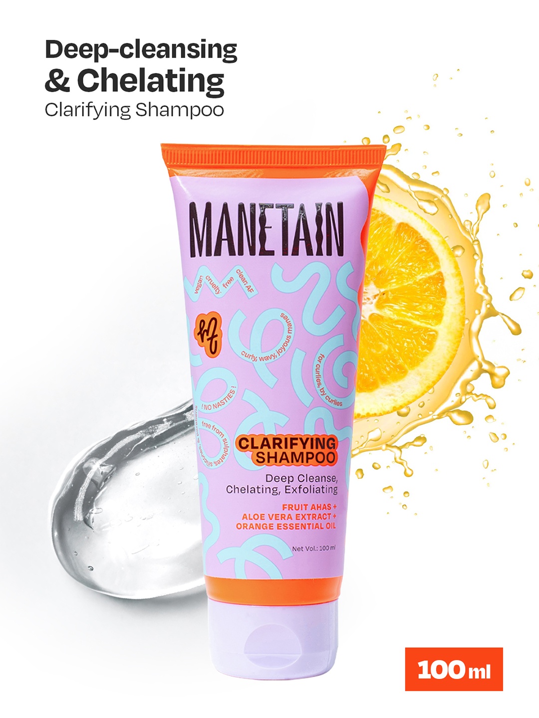 

MANETAIN Clarifying Shampoo With Aloe Vera Extract - 100ml, Lavender