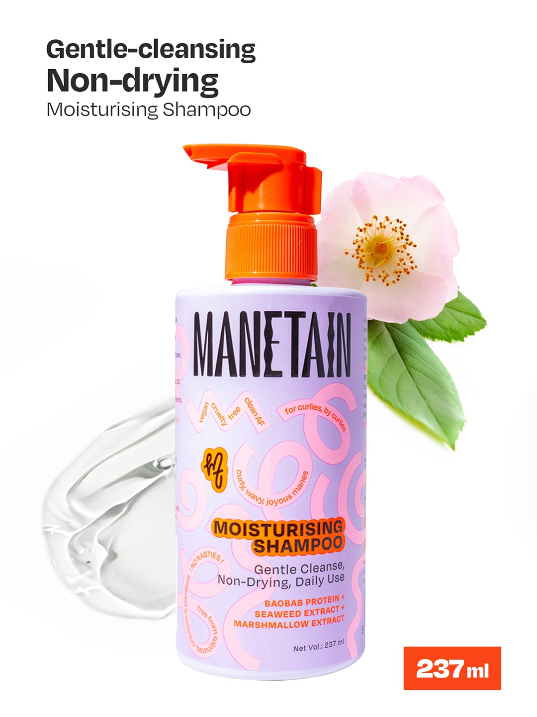 

MANETAIN Moisturizing Shampoo With Marshmallow Extract - 237ml, Lavender