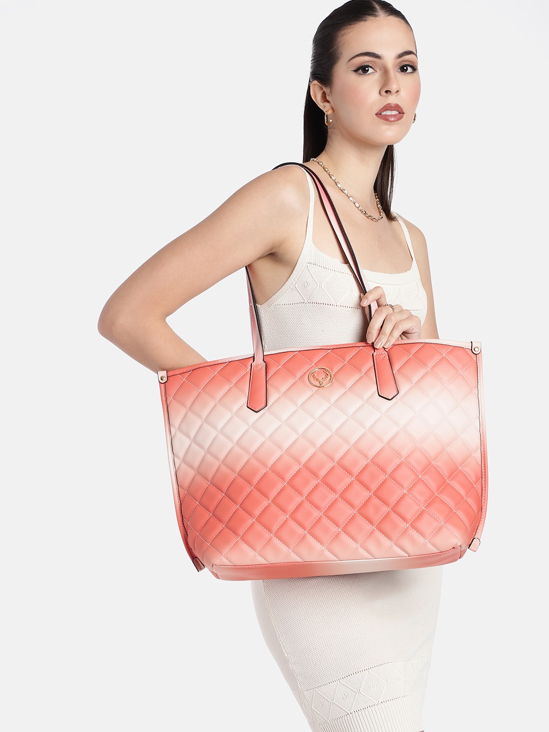 

Allen Solly Women Colourblocked Laptop Bag, Pink