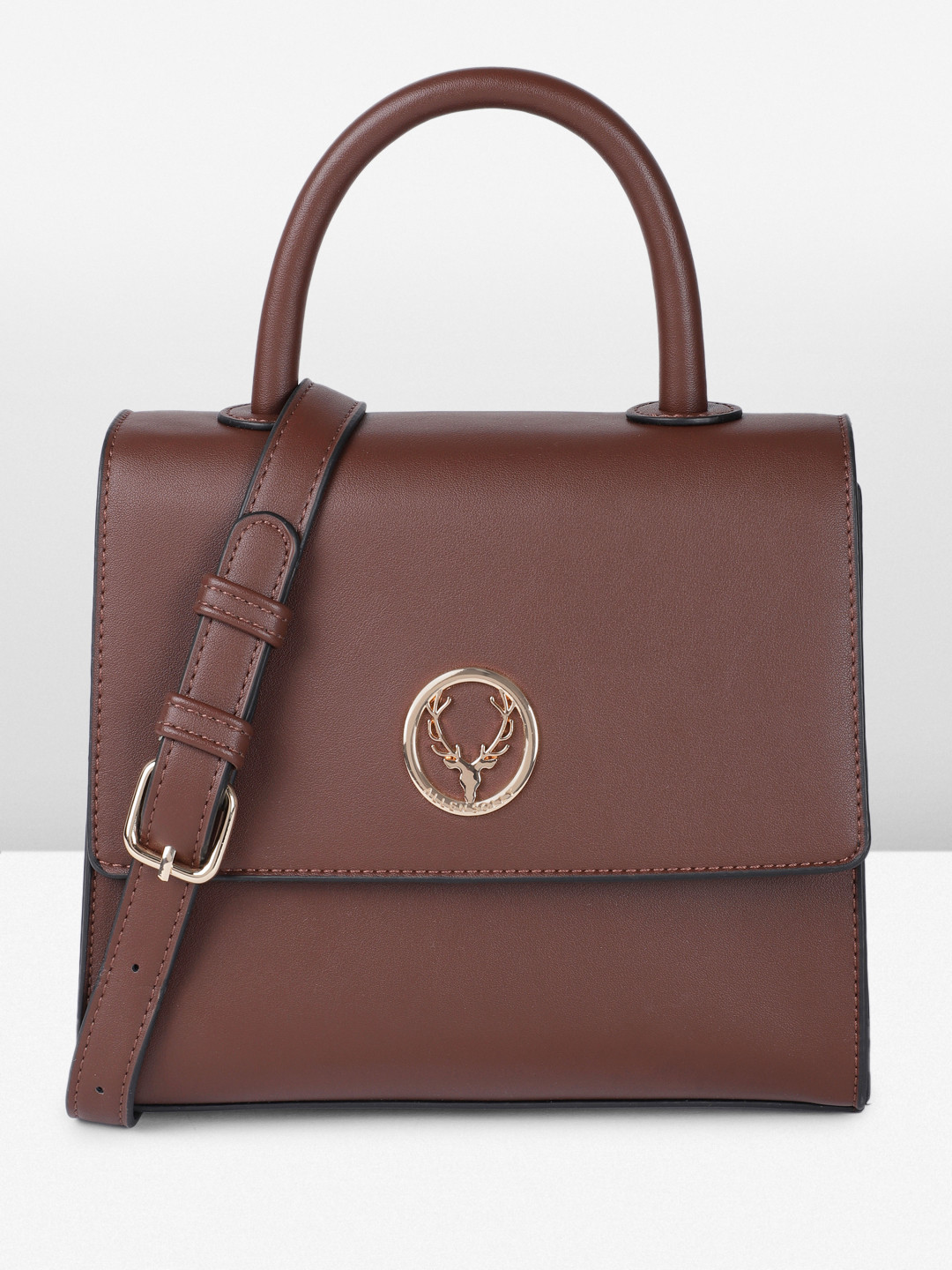 

Allen Solly Structured Handheld Bag, Brown