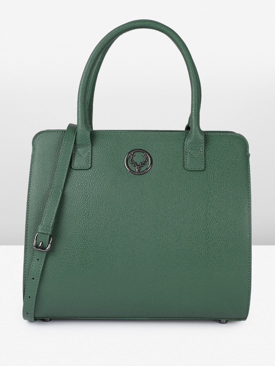 

Allen Solly Structured Handheld Bag, Green