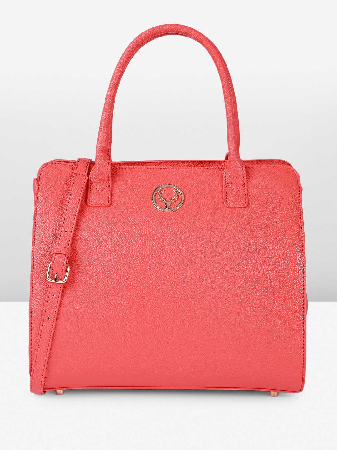 

Allen Solly Structured Handheld Bag, Coral