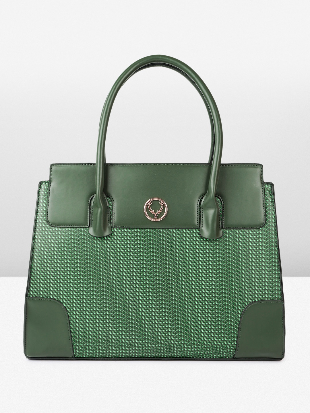 

Allen Solly Women Geometric Printed Laptop Bag, Green