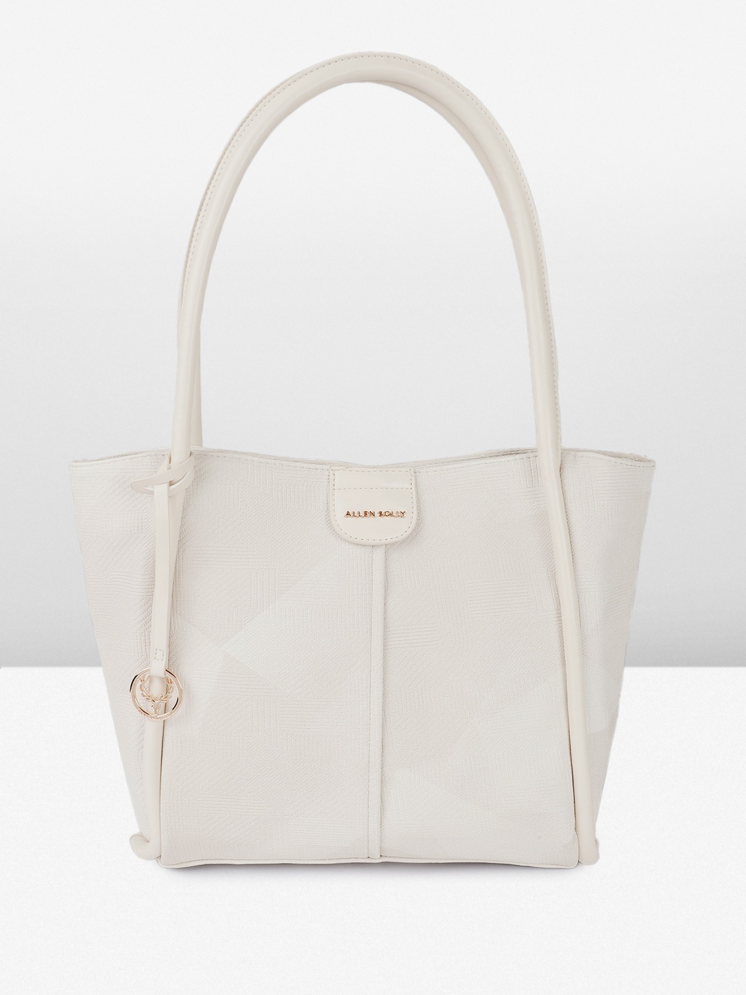 

Allen Solly Textured Structured Shoulder Bag, Off white