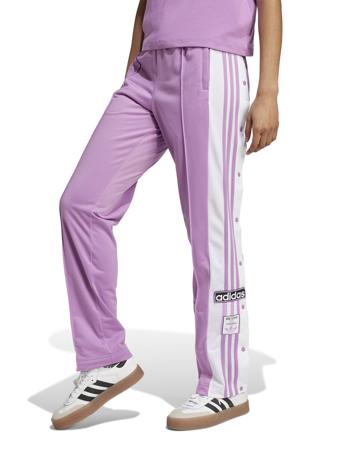 

ADIDAS Originals Women Relaxed-Fit Mid-Rise Track Pants, Purple