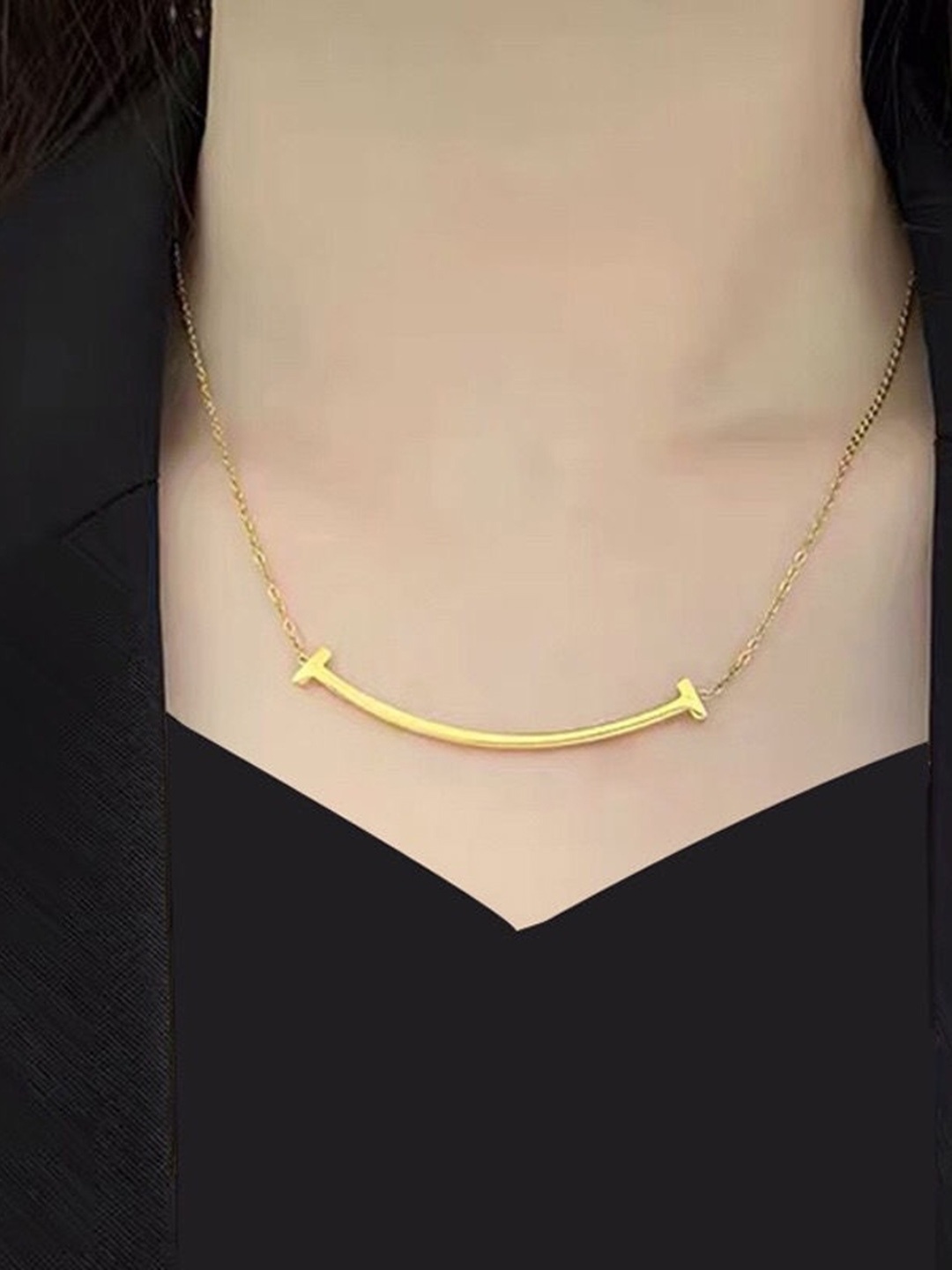 

MYKI Gold-Plated Stainless Steel Contemporary Pendant With Chain