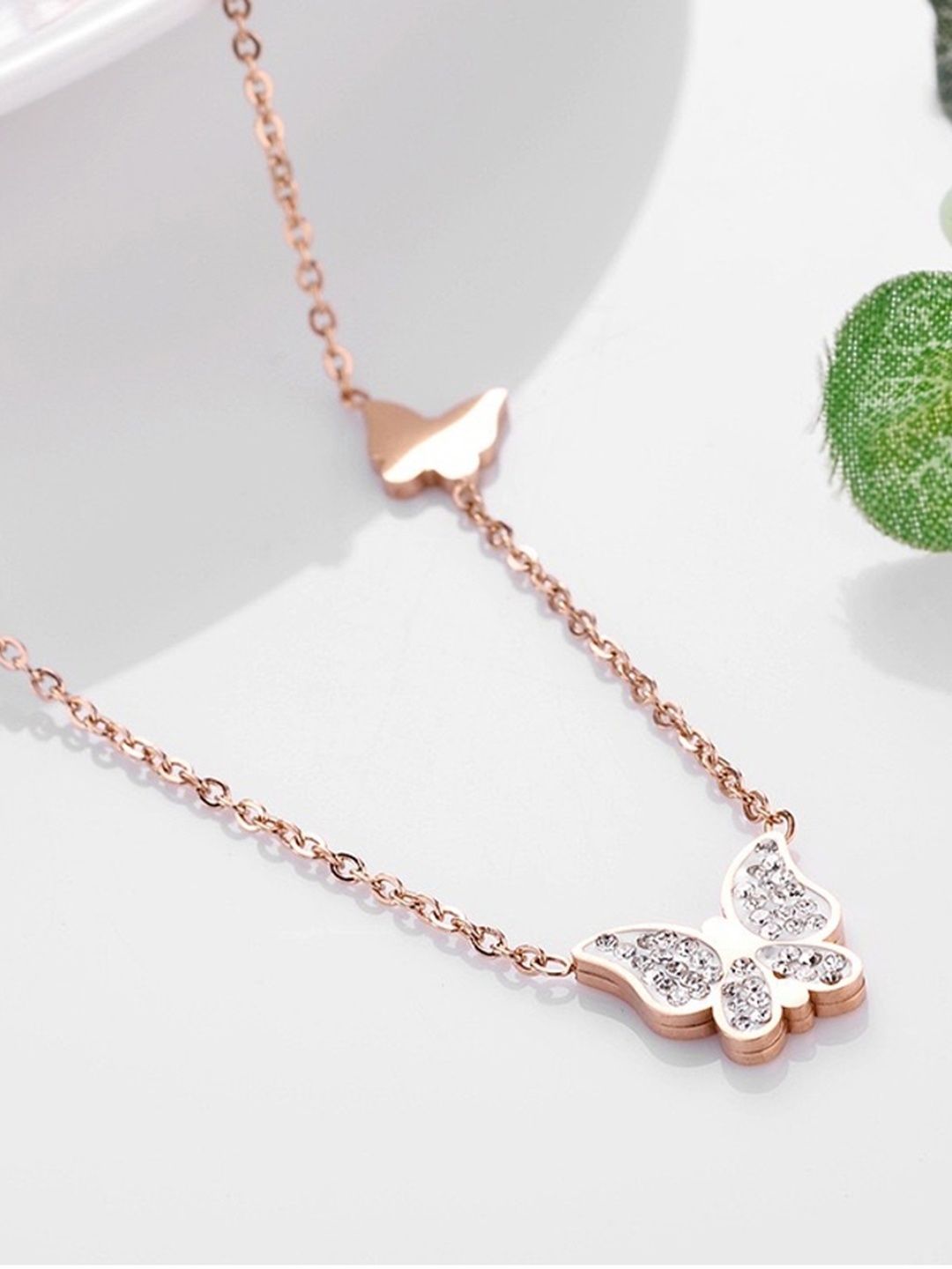 

MYKI Rose Gold-Plated Contemporary Pendants with Chains