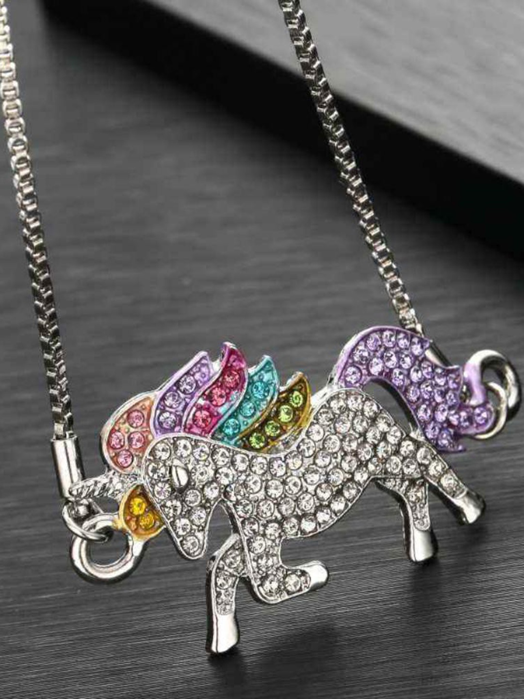 

MYKI Silver-Plated Contemporary Pendants with Chains