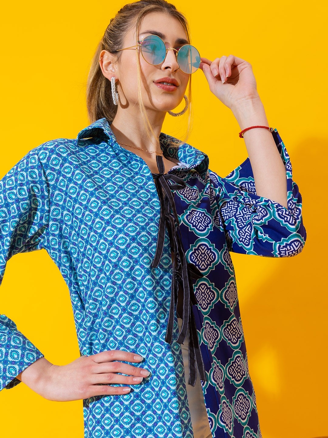 

Stylecast X Hersheinbox Women Printed Casual Shirt, Blue