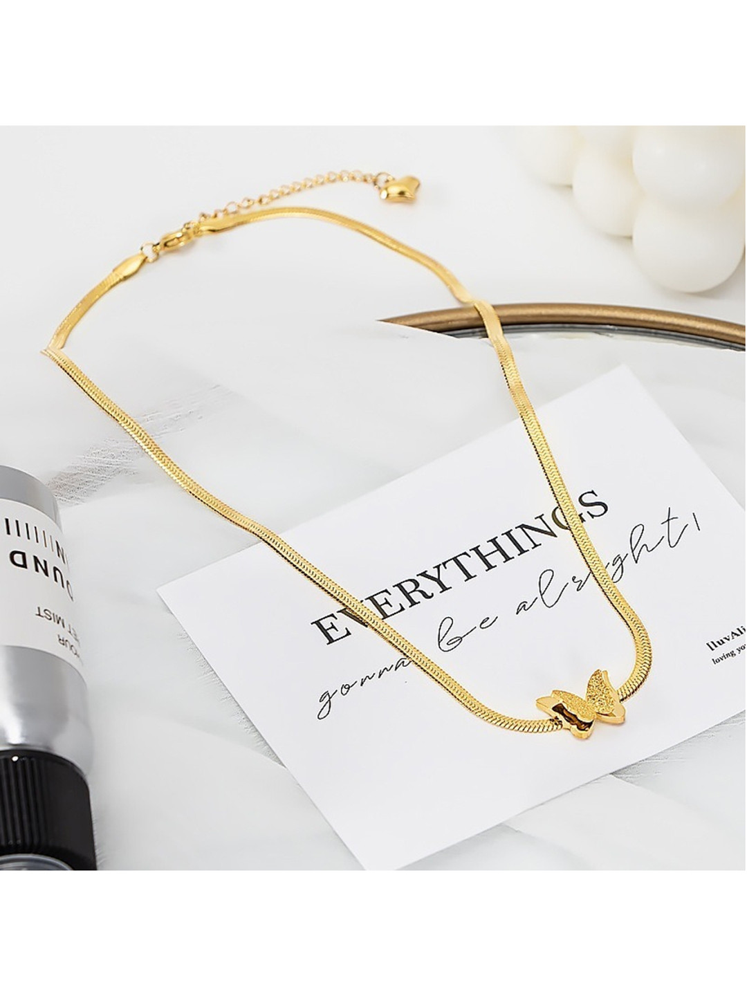 

MYKI Gold-Plated Butterfly-Shaped Necklace