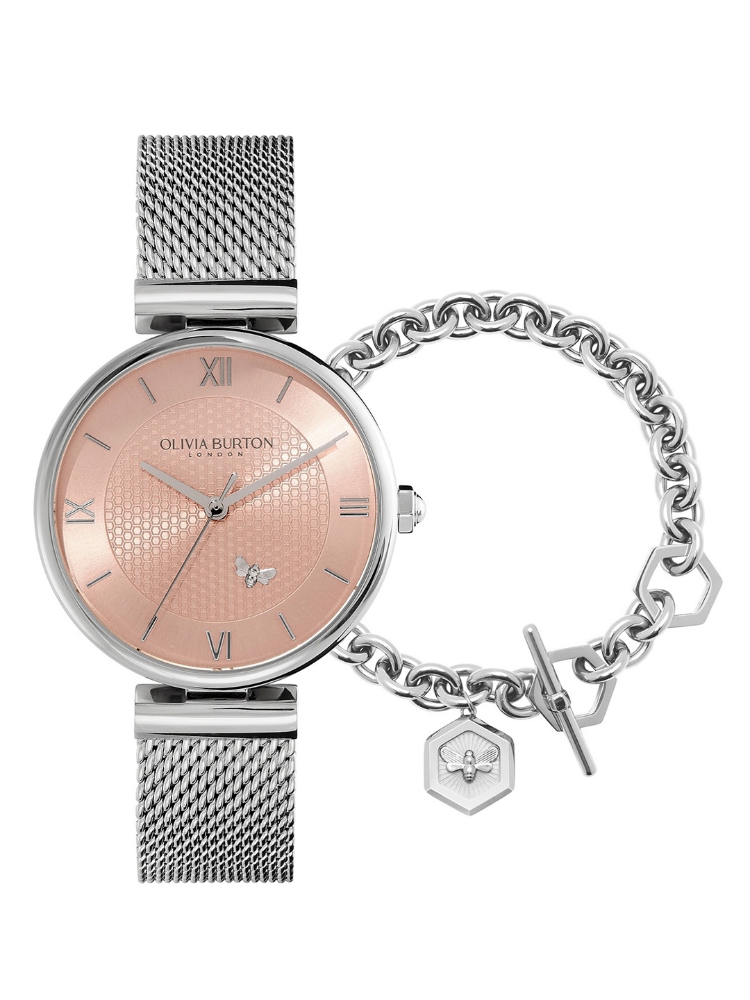 

Olivia Burton Women Analogue Watch Gift Set 24070009, Rose gold