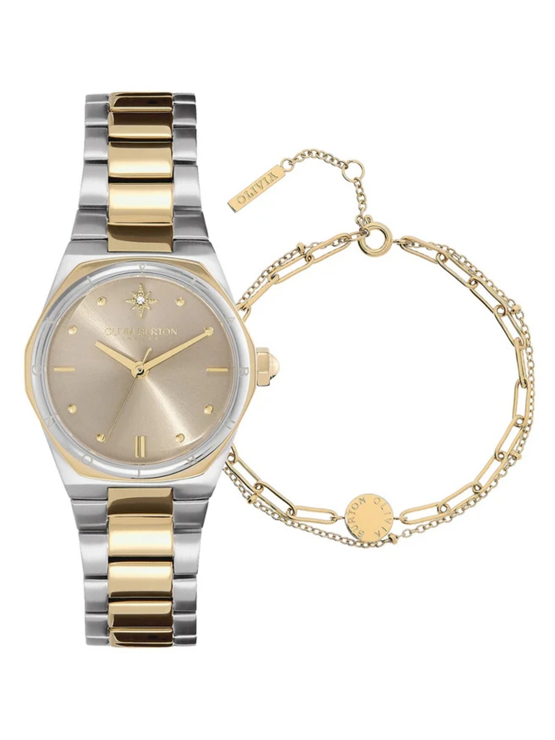 

Olivia Burton Women Analogue Watch Gift Set 24070011, Gold