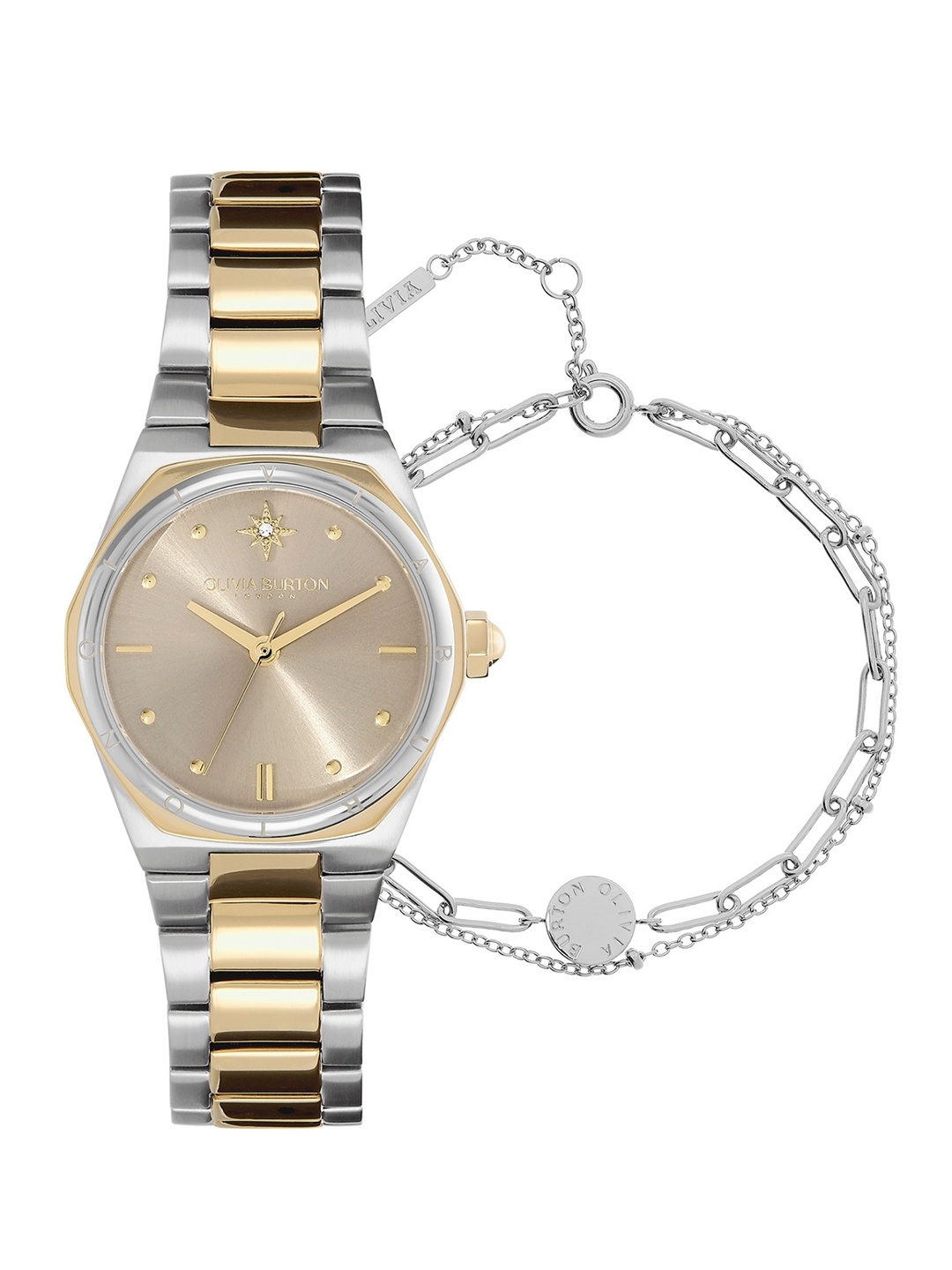 

Olivia Burton Women Analogue Watch Gift Set - 24070008, Gold