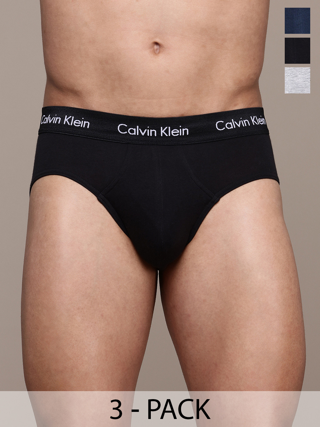 

Calvin Klein Underwear Men Pack of 3 Hipster Briefs, Black