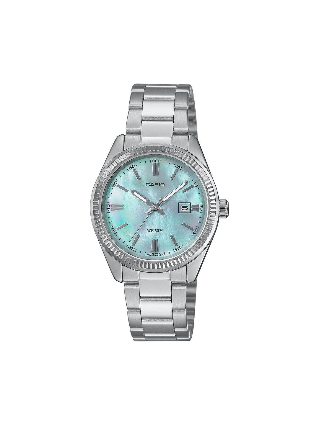 

CASIO Women Dial & Stainless Steel Cuff Straps Analogue Watch A2363, Silver