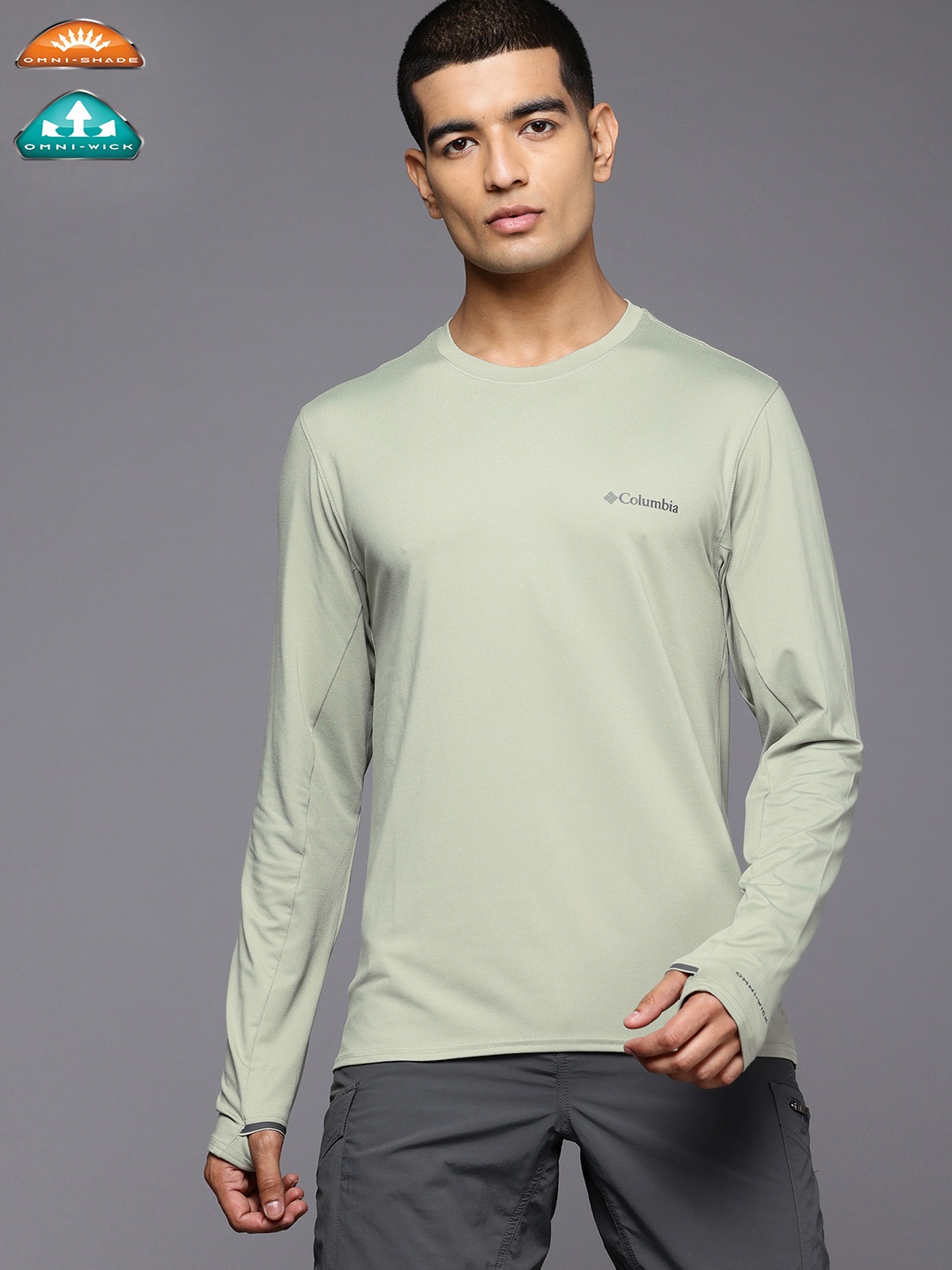 

Columbia Men Omni-Shade Tech Trail Crew II T-shirt, Sea green