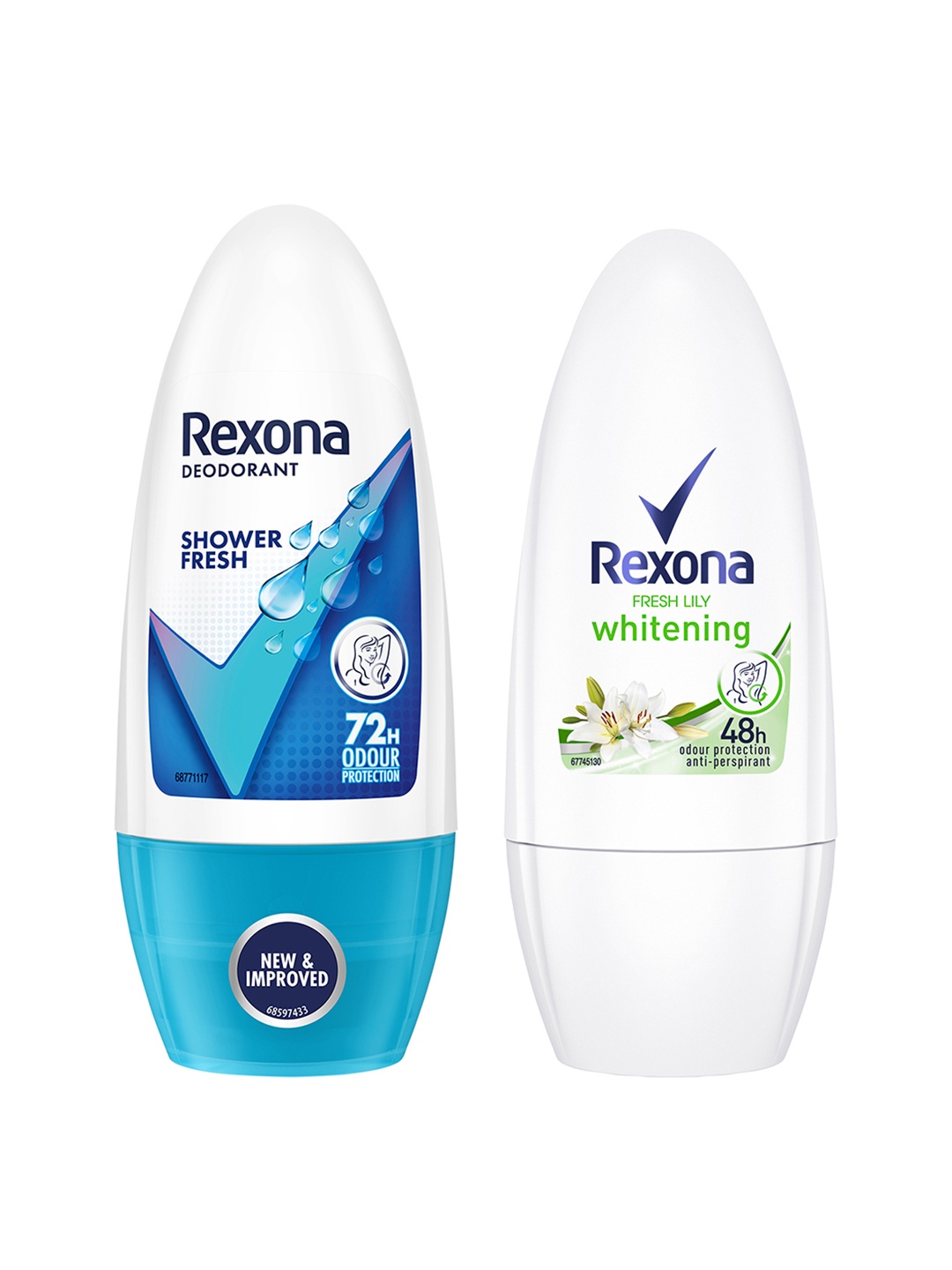 

REXONA Women Set of 2 Underarm Roll-On Deodorant 50ml each - Shower Fresh & Fresh Lily, White