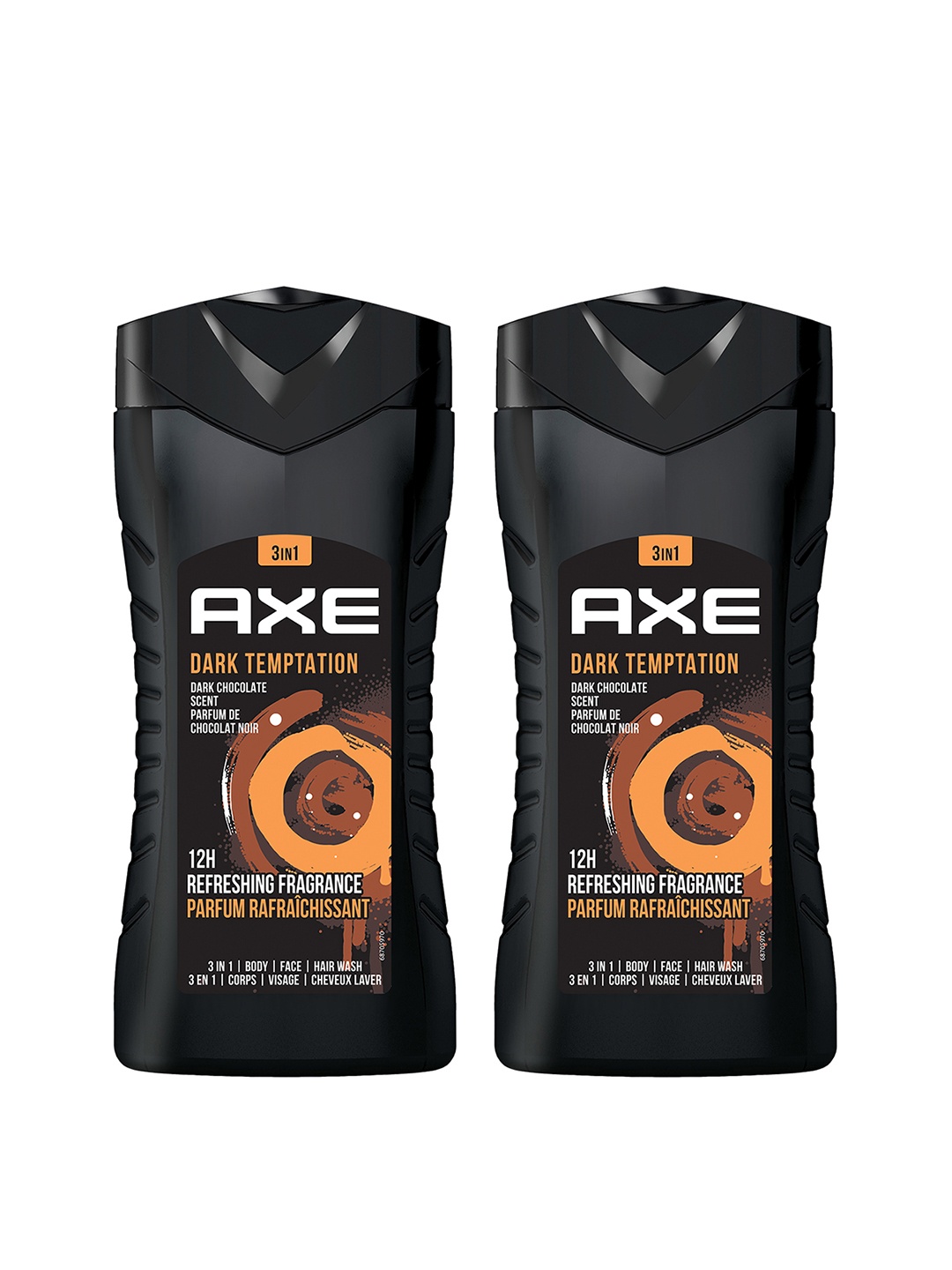 

AXE Men Set of 2 Dark Temptation 3-In-1 Face, Hair & Body Wash - 250ml each, Black