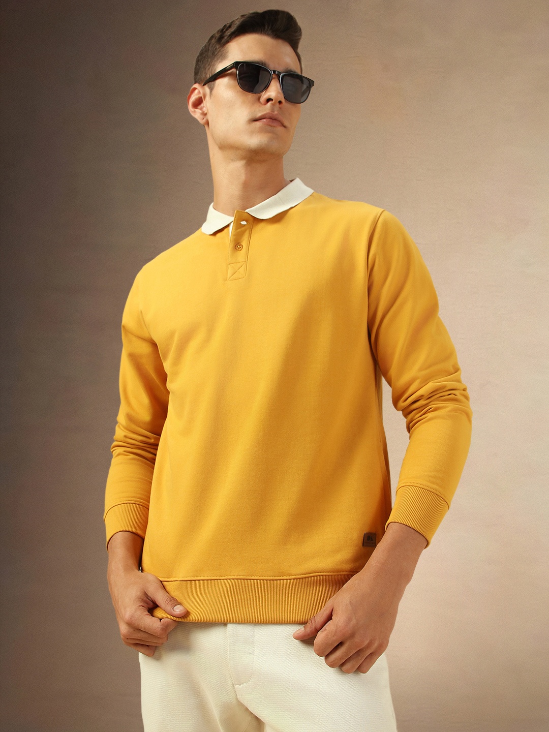 

Dennis Lingo Men Regular Fit Cotton Sweatshirt, Mustard