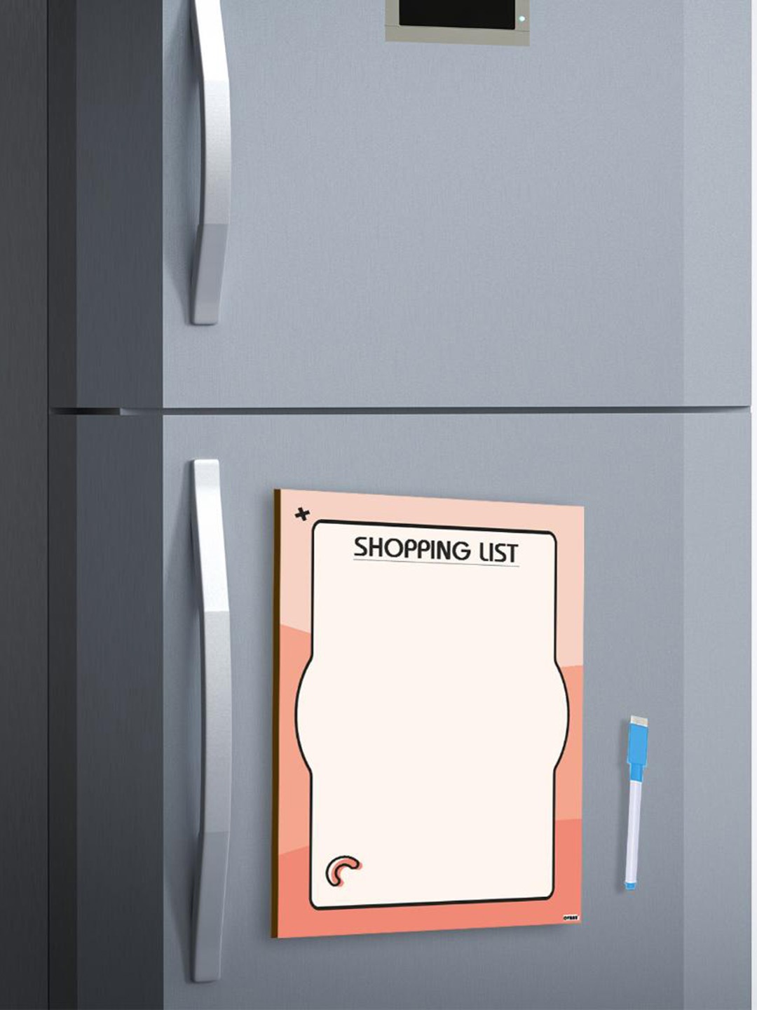 

CVANU White & Rust Printed Paper Fridge Magnetic Sticker