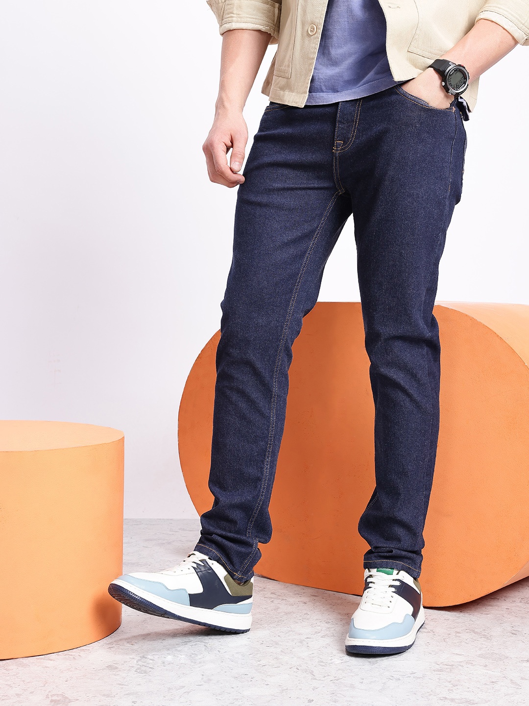 

Aeropostale Men Tapered Fit Stretchable Jeans, Blue