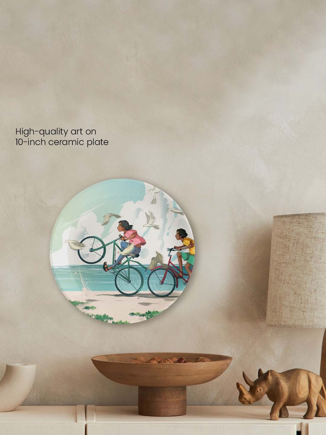 

The Plated Project Green & White Printed Ceramic Wall Plates