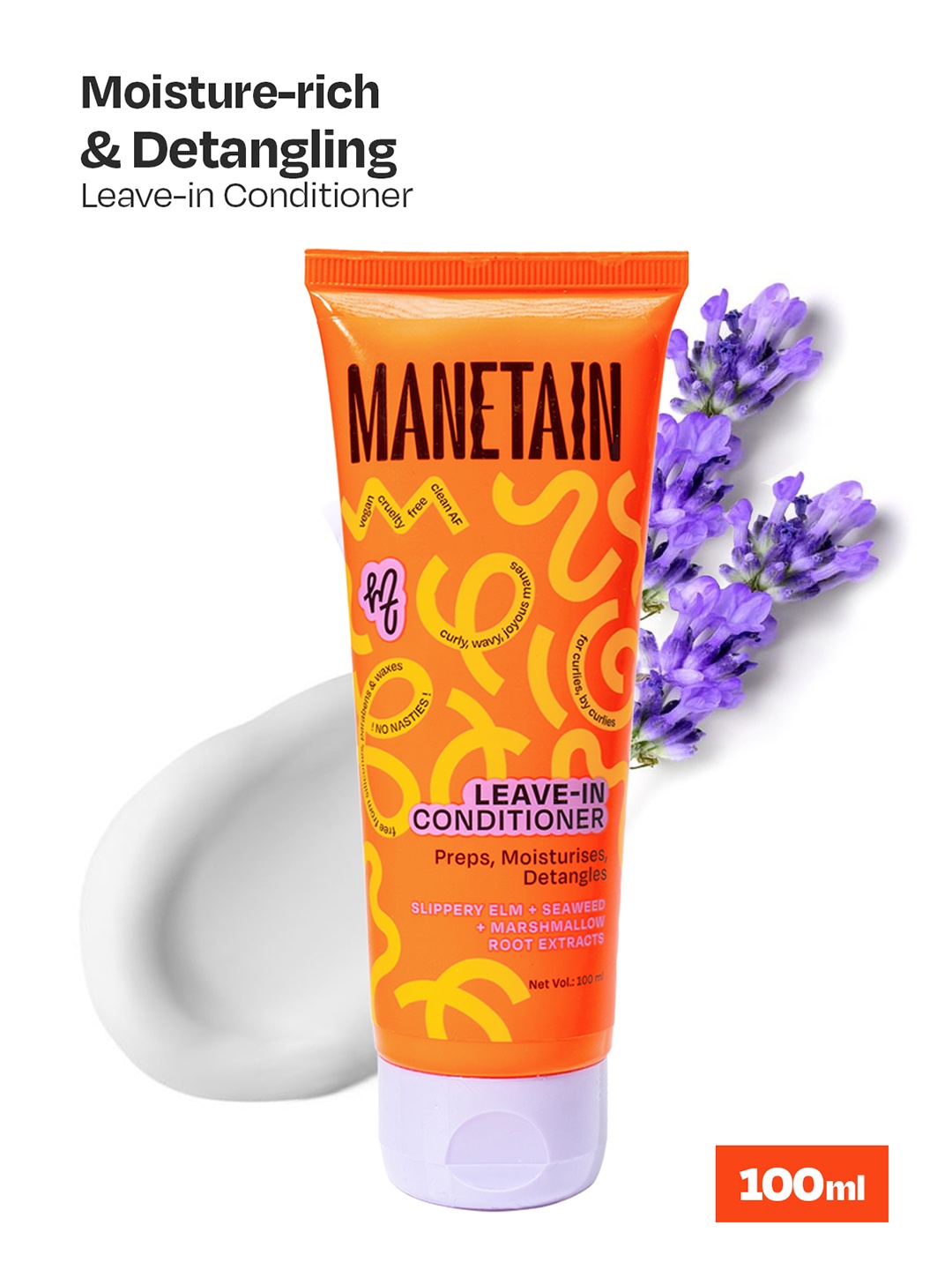 

MANETAIN Frizz Control Leave-!n Conditioner - 100 ml, Orange