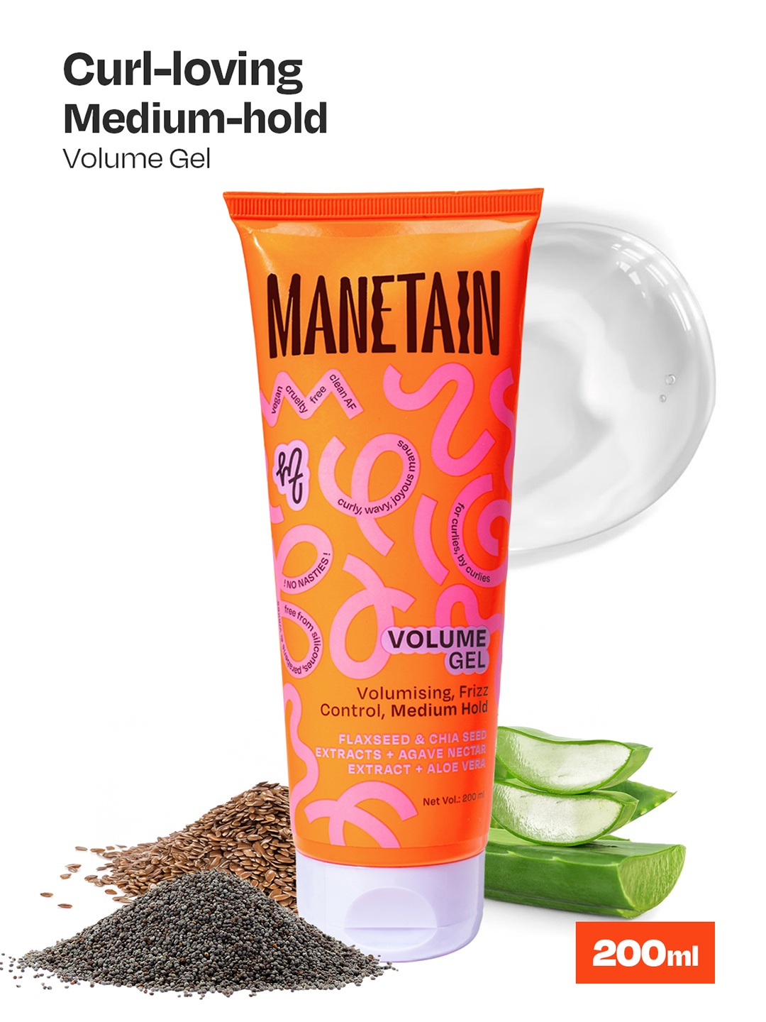 

MANETAIN Frizz Control Volume Gel - 200 ml, Orange