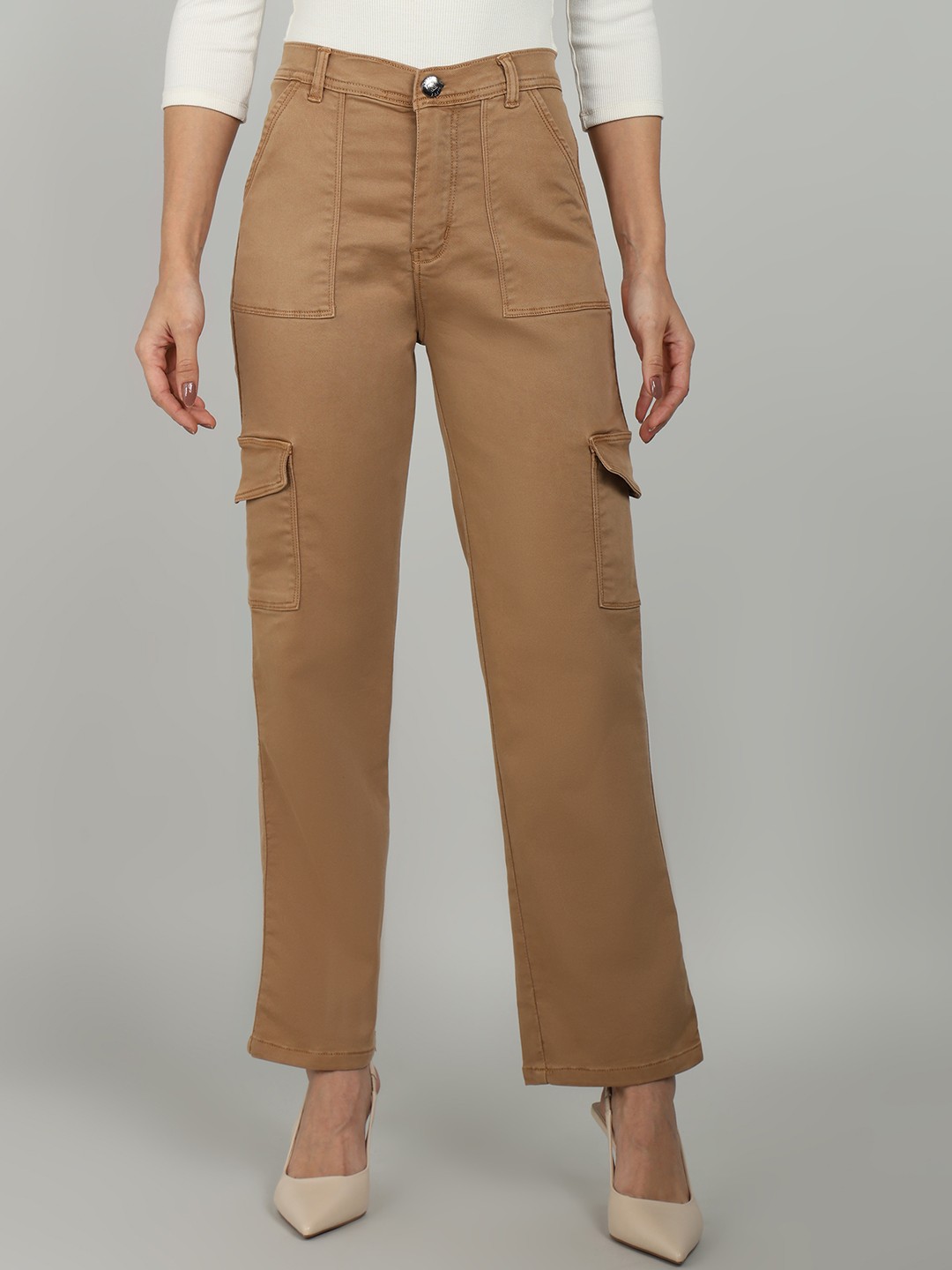 

Nifty Women Relaxed Fit High-Rise Stretchable Jeans, Yellow