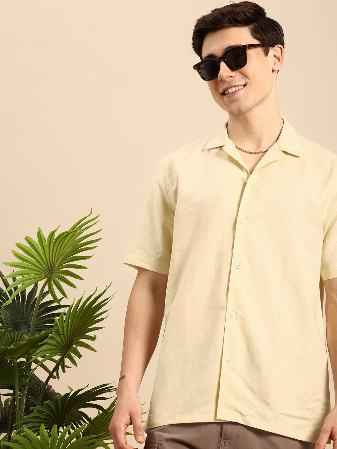 

Mast & Harbour Men Comfort Casual Shirt, Yellow