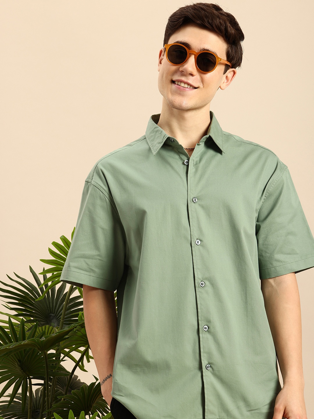 

Mast & Harbour Men Comfort Casual Shirt, Green