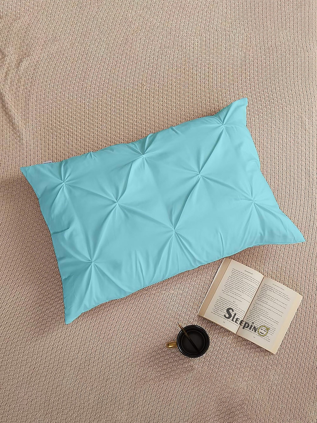 

Sleepino Blue 6 Pieces Solid Linen Rectangle Pillow Covers