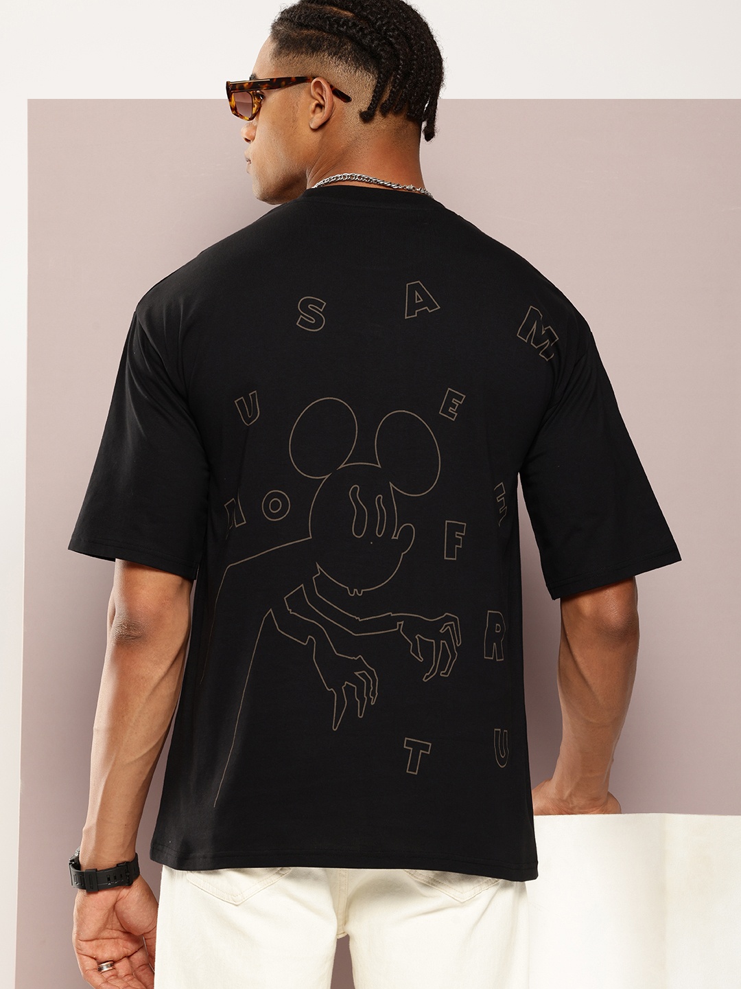

Kook N Keech Disney Mickey Mouse Printed Oversized T-shirt, Black
