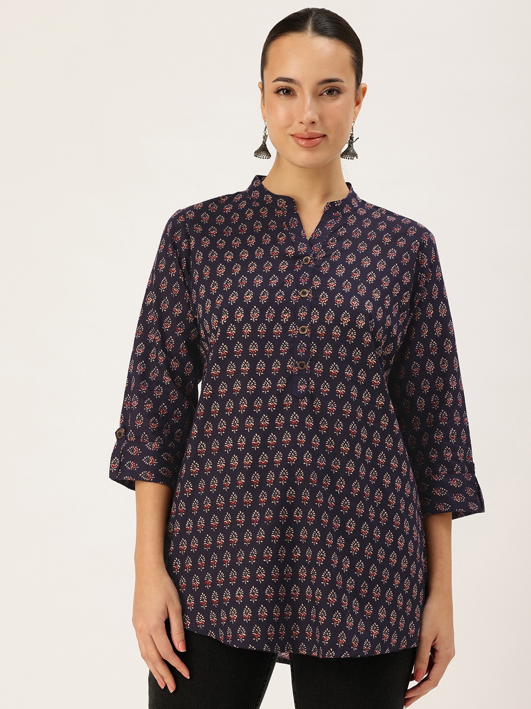 

AMUKTI Ethnic Printed Tunic, Blue