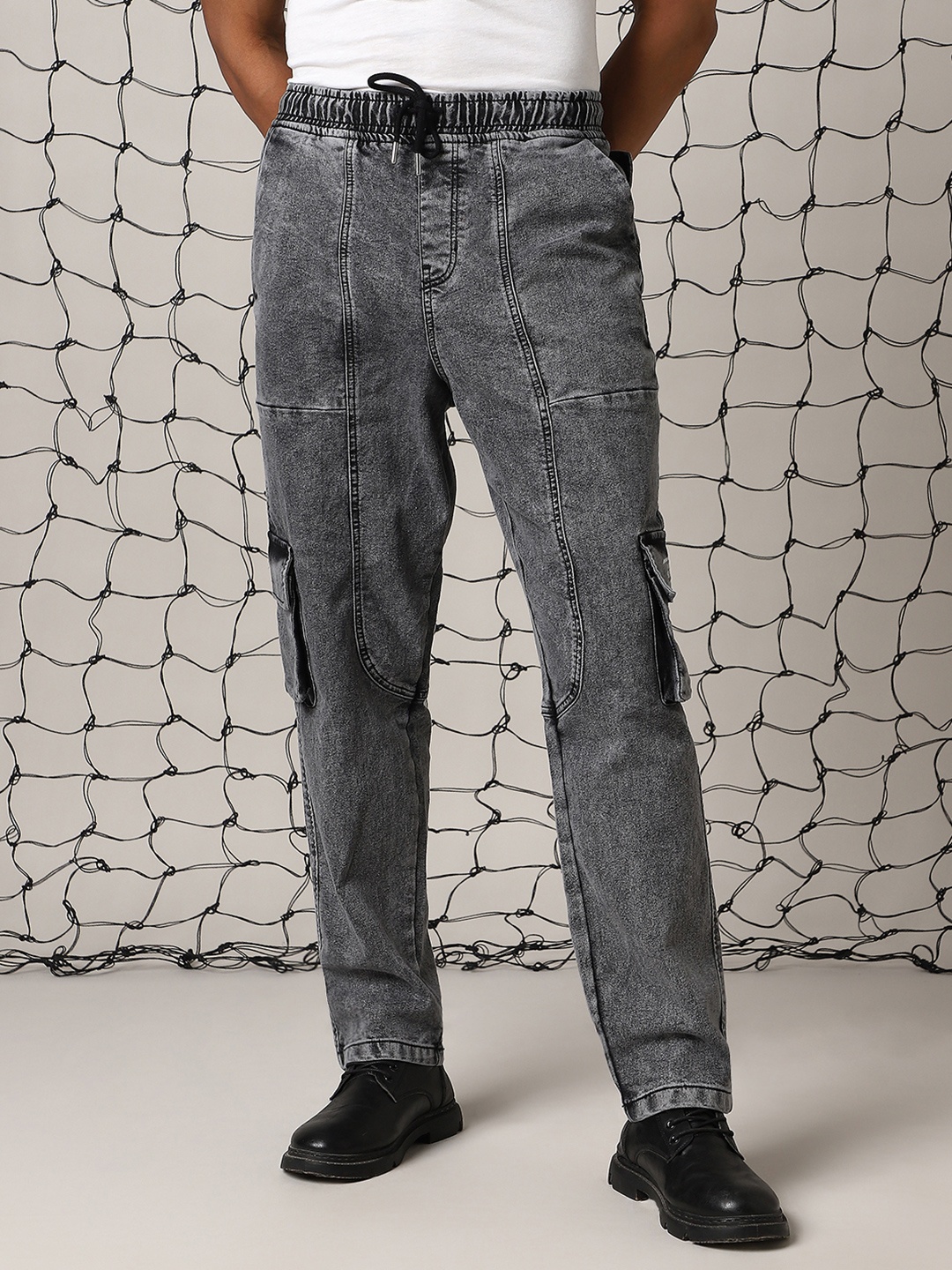 

Hubberholme Men Comfort Relaxed Fit Jeans, Grey