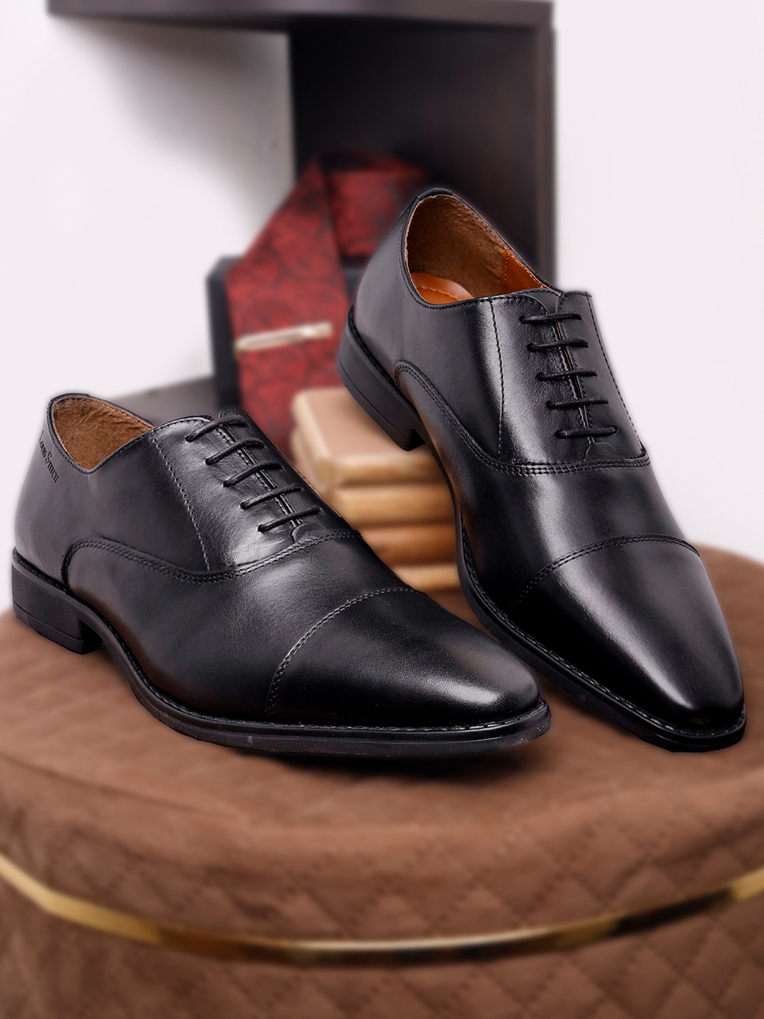 

Louis Stitch Men Jet Black Premium Egyptian Crust Leather Formal Derbys