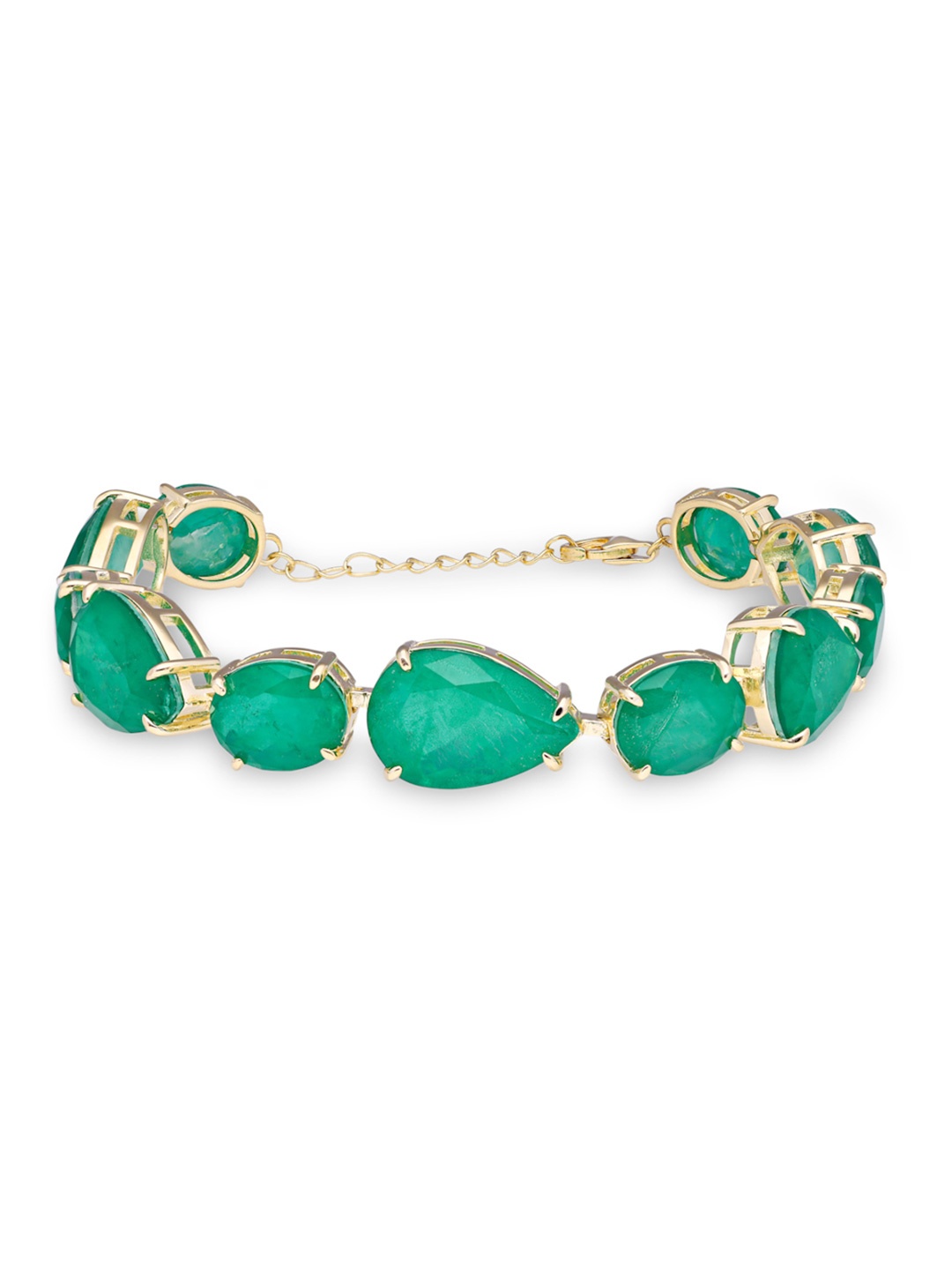 

MISS JO Sterling Silver Opulent Oasis Charm Gold-Plated Charm Bracelet