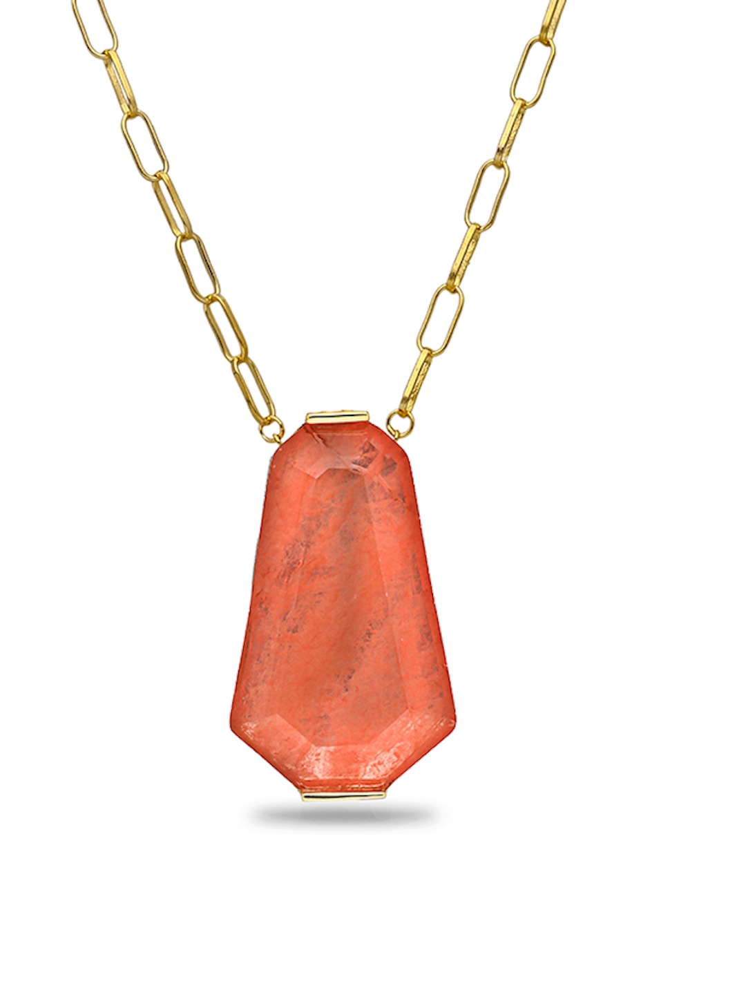 

MISS JO 925 Sterling Silver Gold Plated Stone Studded Pendant With Chain