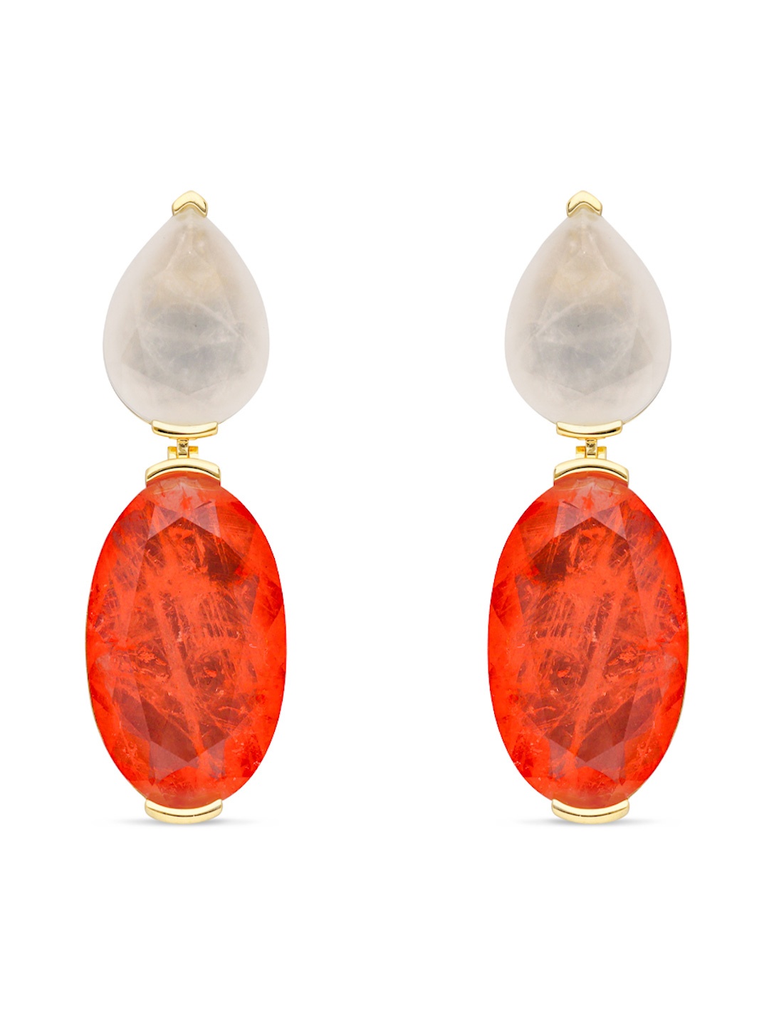 

MISS JO Contemporary Drop Earrings, Coral