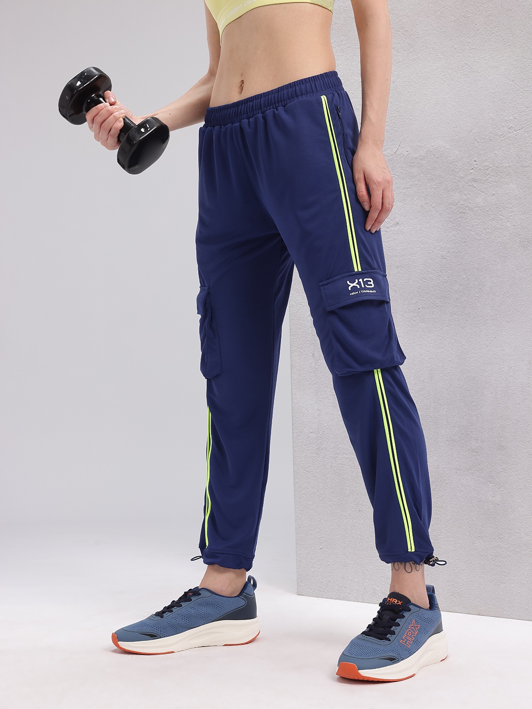 

HRX by Hrithik Roshan Women Cargo-Style Training Joggers, Navy blue