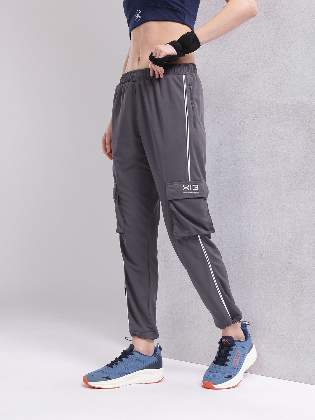 

HRX by Hrithik Roshan Women Rapid-Dry Training Joggers, Grey