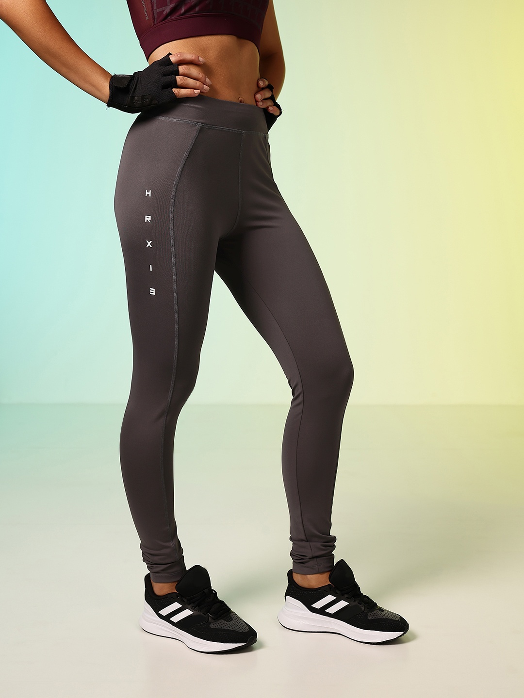 

HRX by Hrithik Roshan Women Rapid-Dry Training Tights, Grey