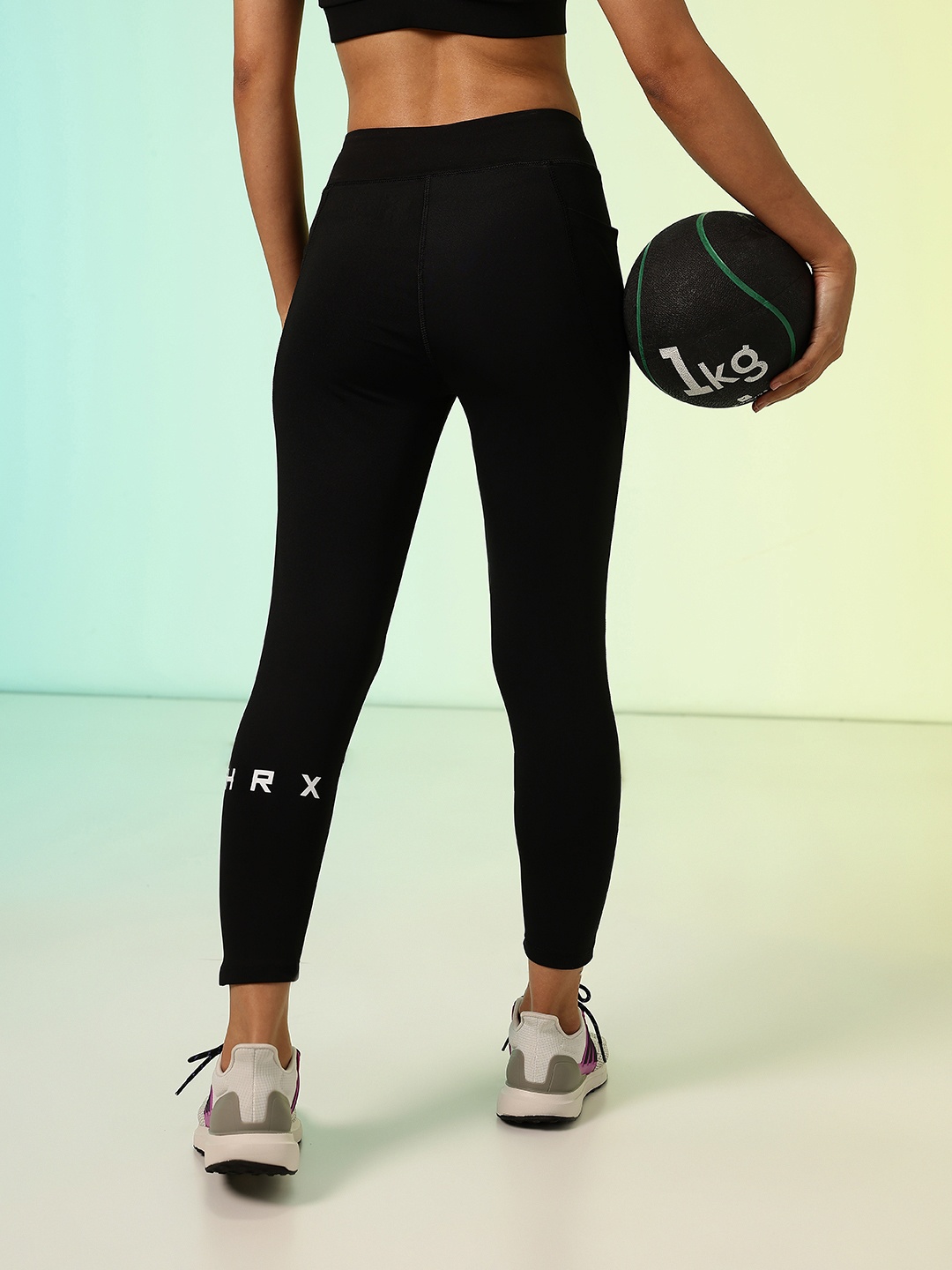 

HRX by Hrithik Roshan Women Unity Story Rapid Dry Training Tights, Black