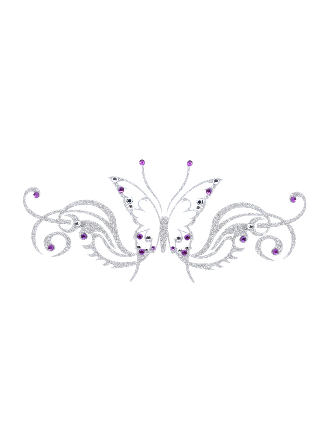 

Comet Busters Body Jewel Butterfly Design Temporary Tattoo, Silver