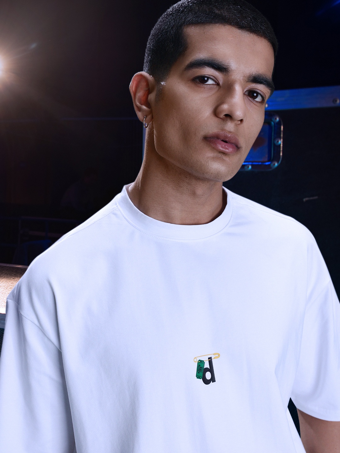 

Kook N Keech Fanjabi Printed Oversized Drop-Shoulder Concert T-shirt, White
