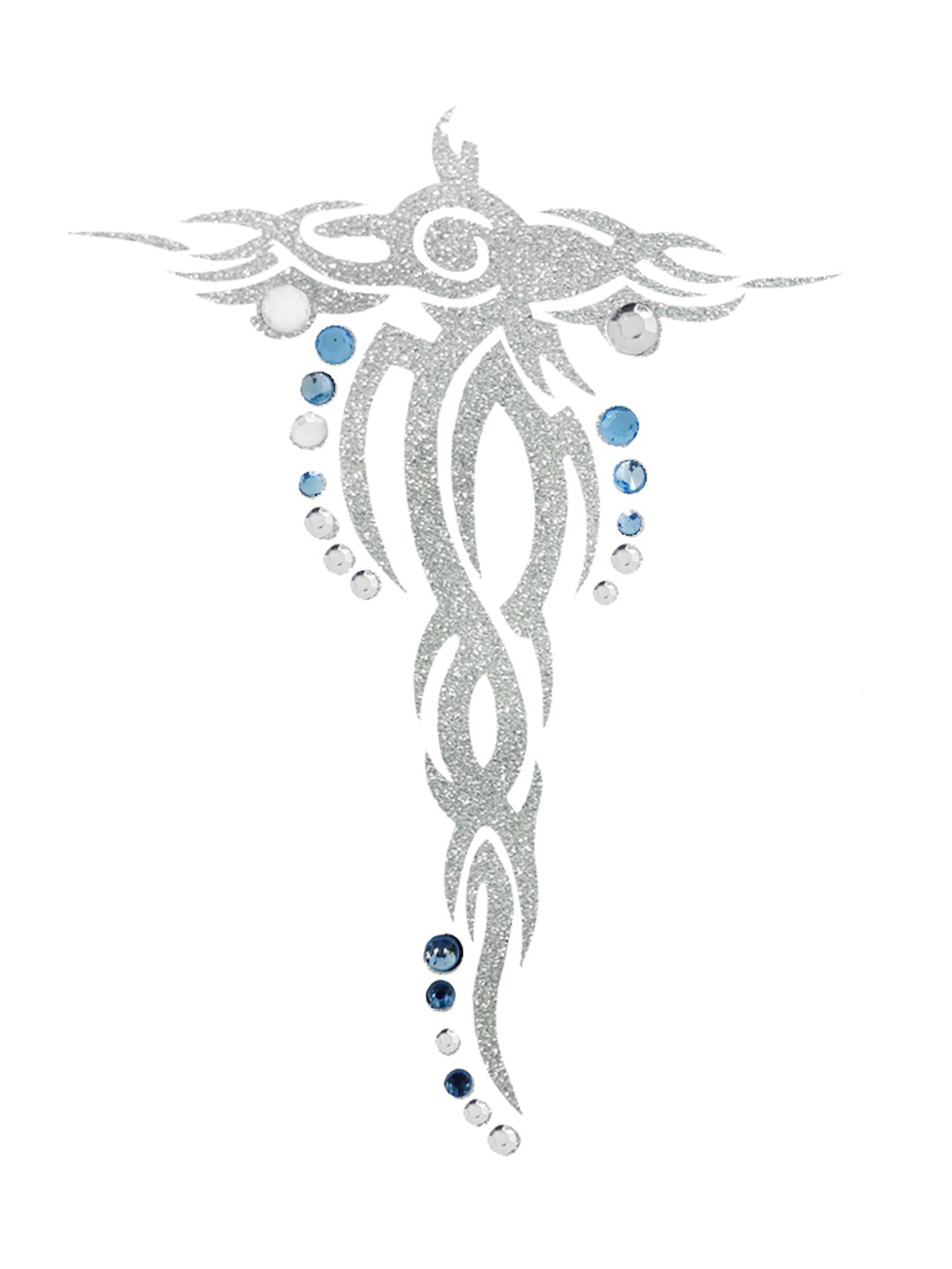 

Comet Busters Body Jewel Handcrafted Temporary Tattoo, Silver