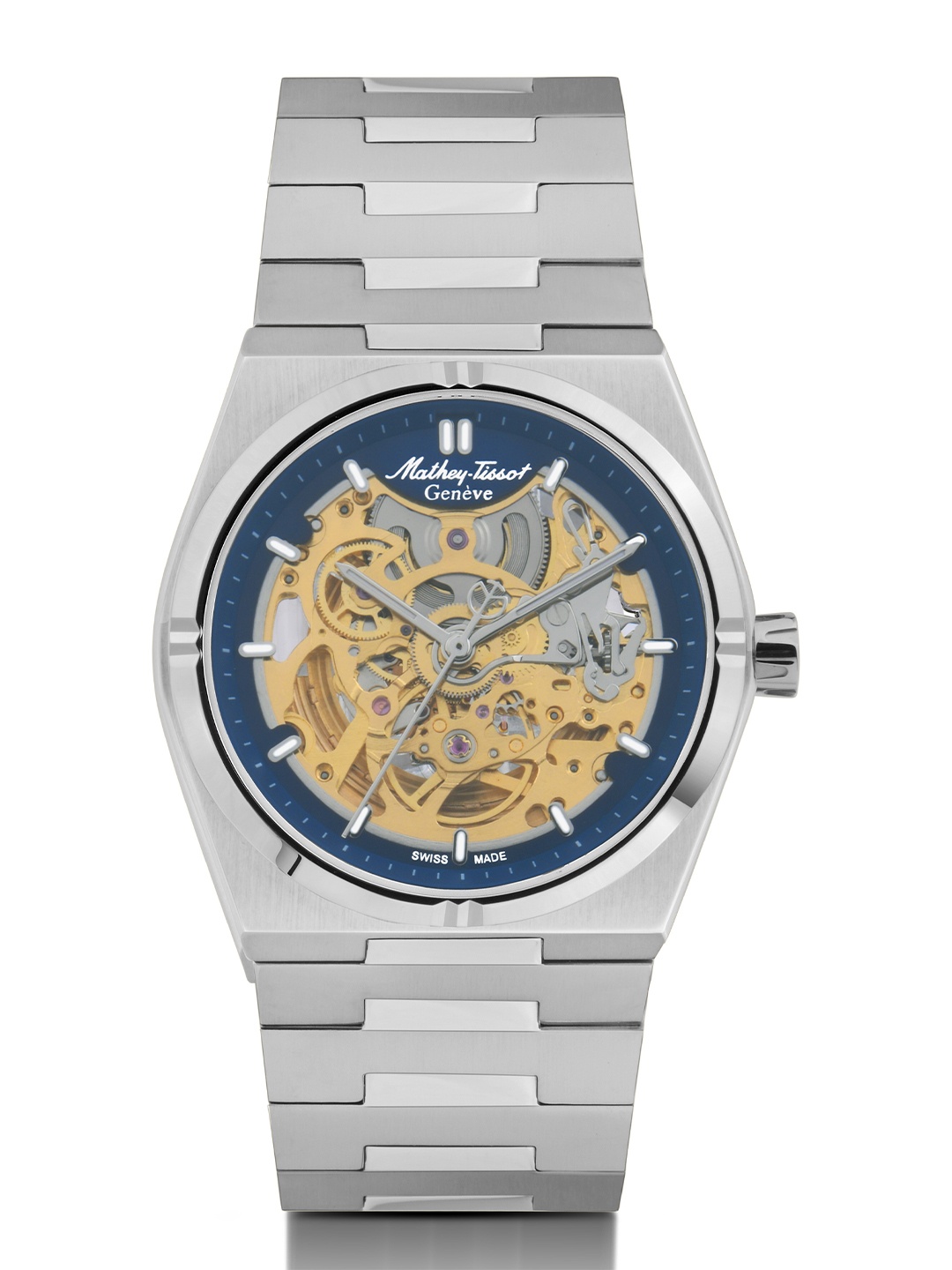 

Mathey-Tissot Men Swiss Made Zeus Skeleton Dial Automatic Watch - H118CFABU, Silver