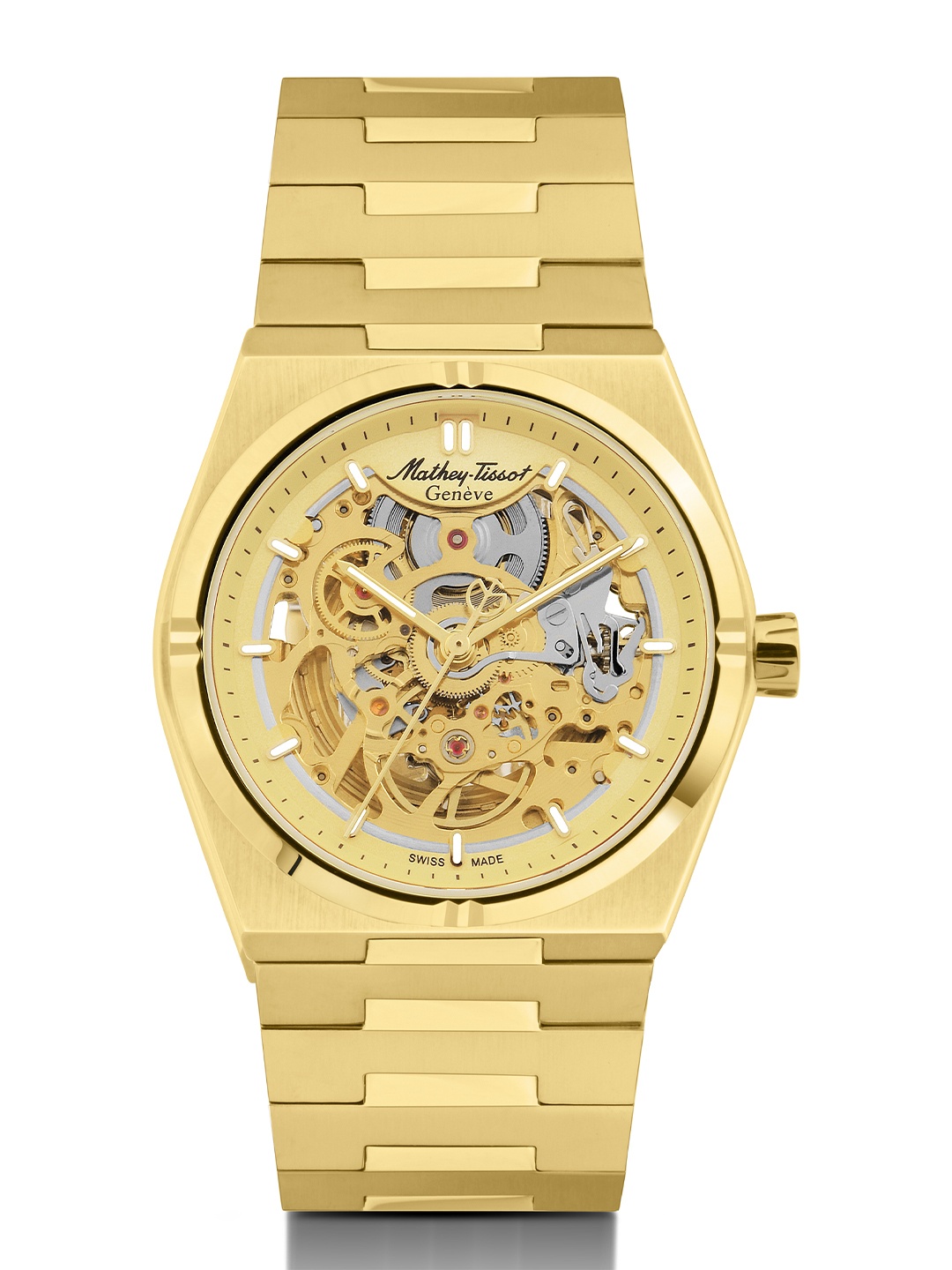 

Mathey-Tissot Swiss Made Zesus Skeleton Dial Automatic Watch For Men - H118CFPDI, Gold